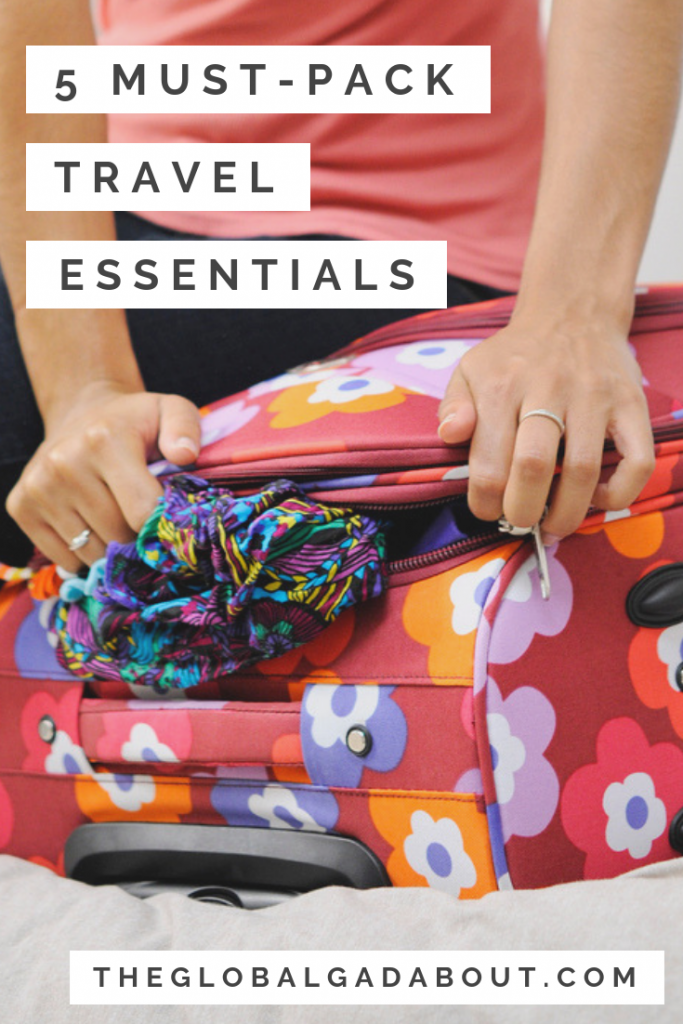 No matter where I'm traveling, there are 5 things that are always in my bag and always come in very handy! Click through to learn which 5 things I never travel without! #theglobalgadabout #travel #traveltips #packingtips #packingessentials