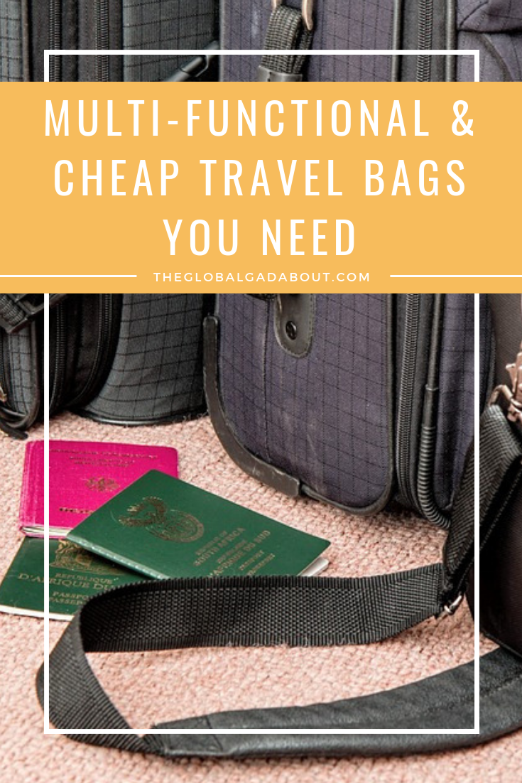 The right bag can make all the difference when traveling. Click through to discover my favorite #travelbags that are versatile and cheap! #theglobalgadabout #travelgear #suitcase #carryonbag #luggage #baggage #budgettravel