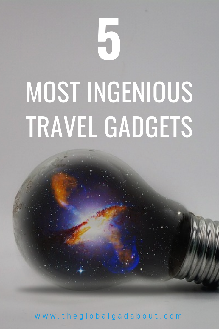 These super cool gadgets will amaze you in how genius and useful they are to travelers! Click through to discover my 5 favorites. #theglobalgadabout #travelgadgets #travelgear #travelaccessories 