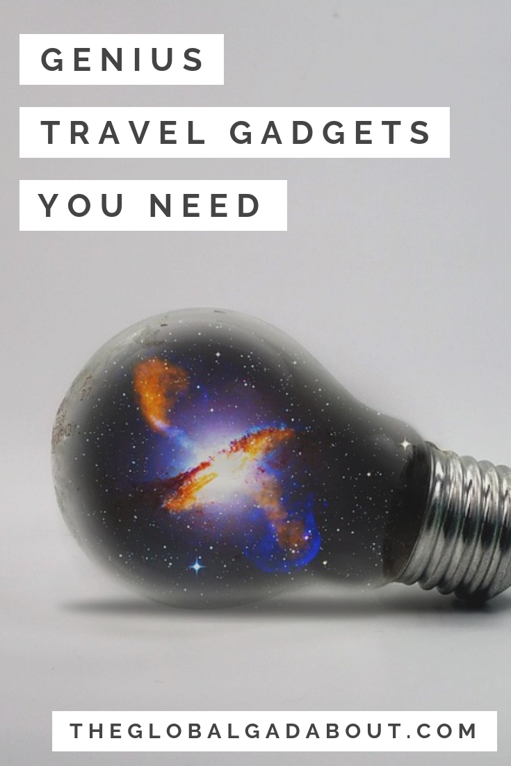 These super cool gadgets will amaze you in how genius and useful they are to travelers! Click through to discover my 5 favorites. #theglobalgadabout #travelgadgets #travelgear #travelaccessories 