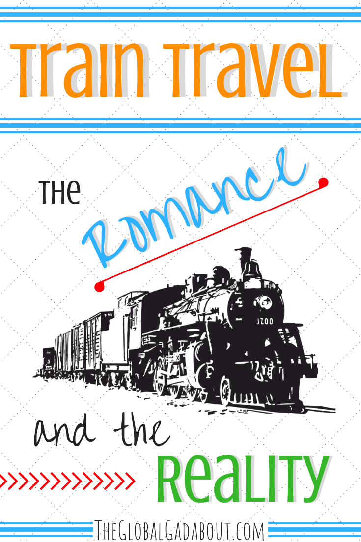 Train travel has the nostalgic quality of a novelty of the past still functioning in the present. In a world of budget flights and car sharing, is a train ride a romantic adventure or the uncomfortable long way to get anywhere? Click through to compare the romance and the reality of trains around the world! theglobalgadabout.com #traintravel #nostalgia #geektravel #theglobalgadabout #orientexpress #bullettrain 