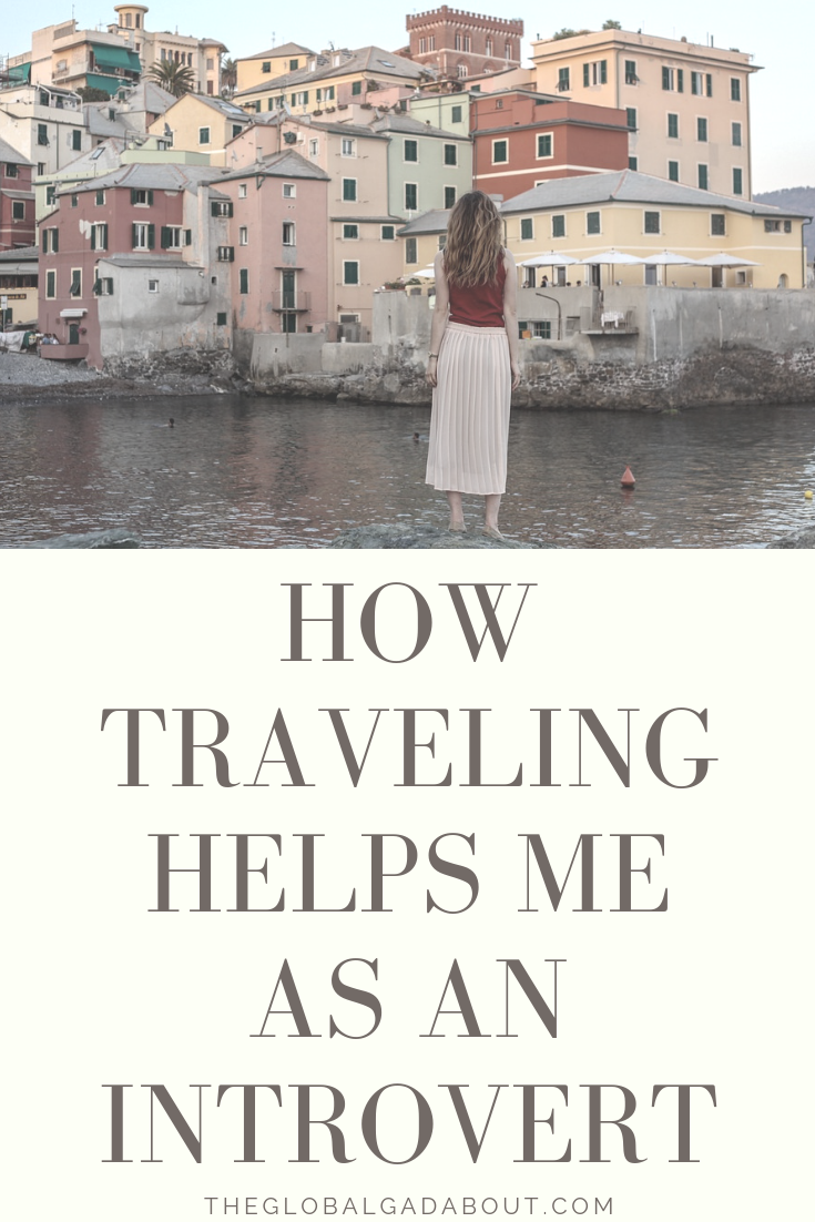 You might think traveling - being away from home & often in crowds - would be terrible for introverts. I find it actually helps keep my energy up and anxiety down. Click through to find out why! #introvert #introvertlife #introvertproblems #introverttravel #theglobalgadabout #travelblog #travelblogger