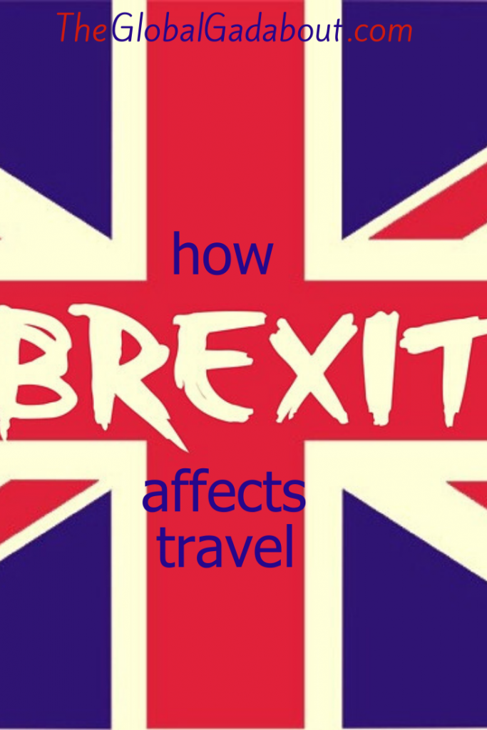 A UK flag with the words "How Brexit Affects Travel" and "TheGlobalGadabout.com"